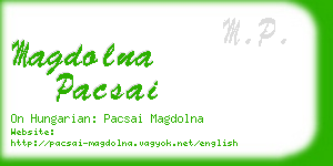 magdolna pacsai business card